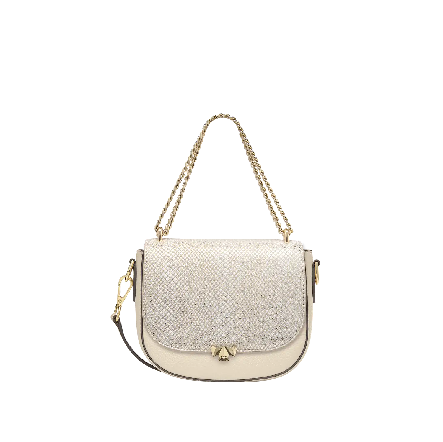 Wechselklappe - Wedding Bliss - beige-glitzer