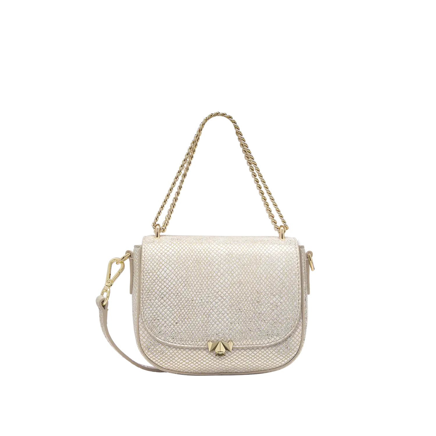 Wechselklappe - Wedding Bliss - beige-glitzer