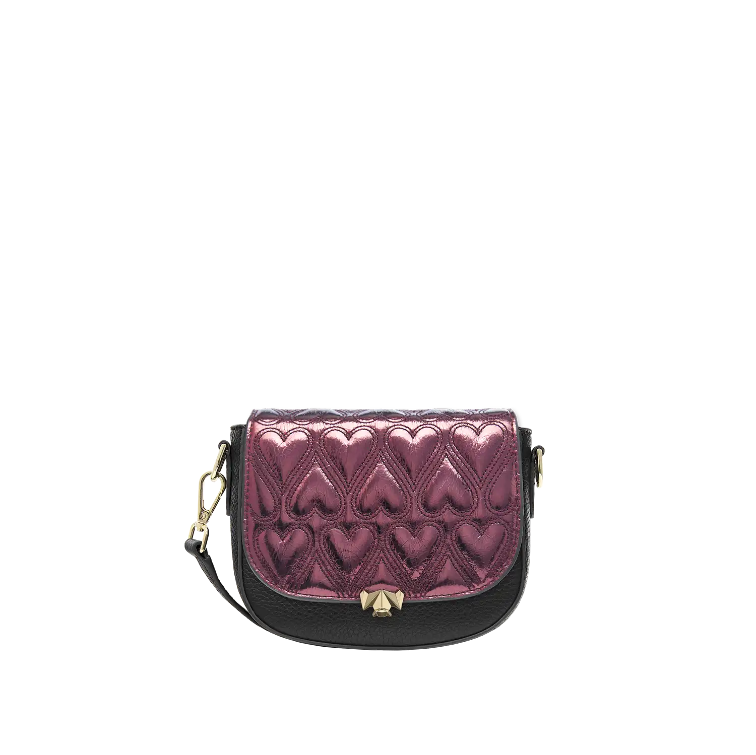 Wechselklappe - Mini Mon Amour - weinrot-metallic