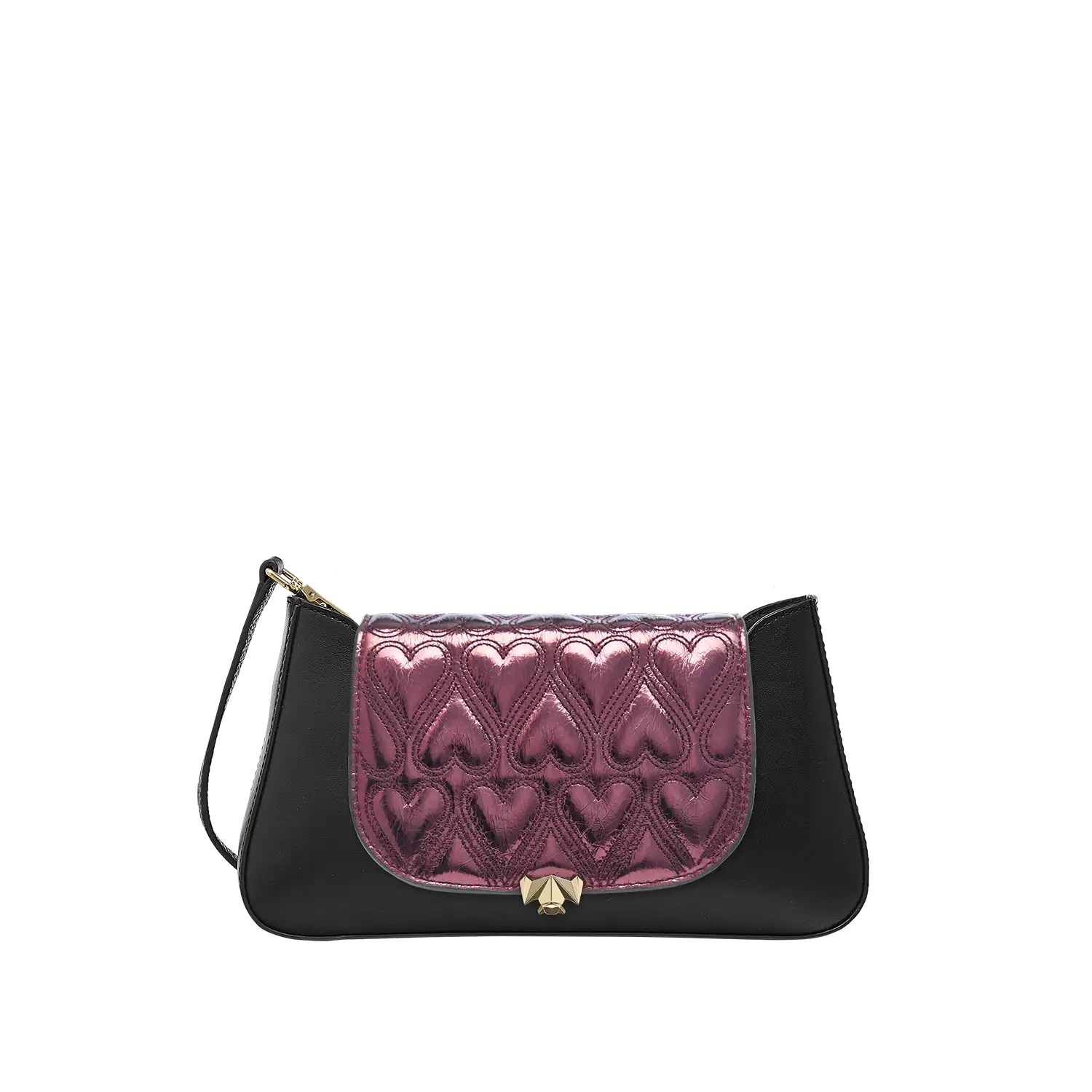Wechselklappe - Mini Mon Amour - weinrot-metallic
