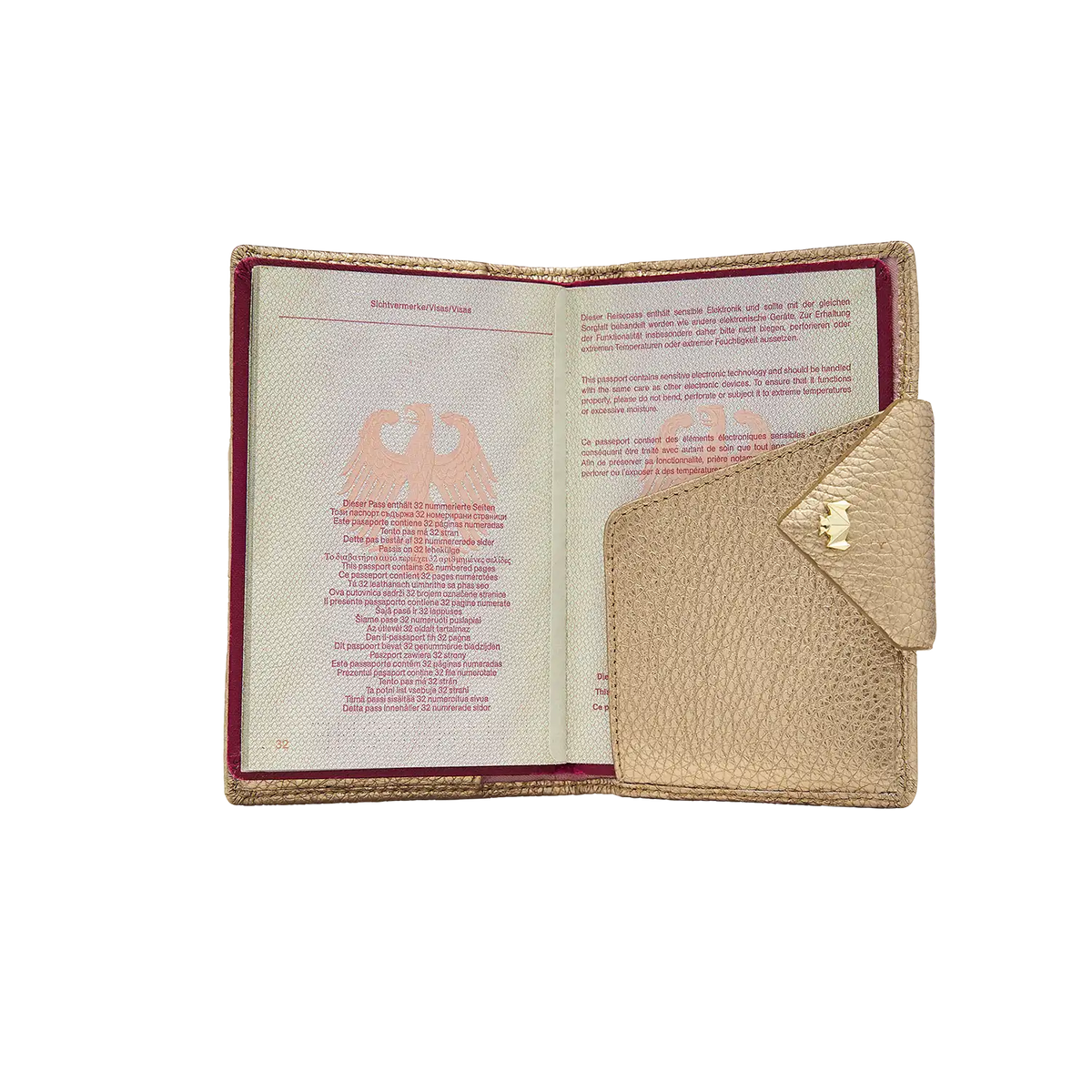 Passport Cover - Board me Baby - gold