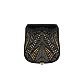 Wechselklappe - Shooting Star - schwarz Kunst-Velours