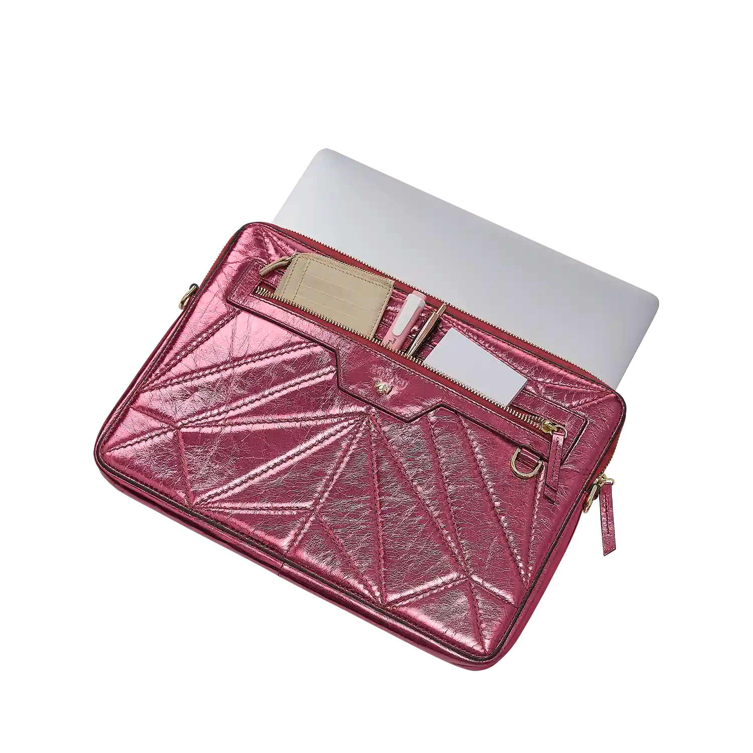 Laptop Sleeve 13/14" - Work it - pink - metallic