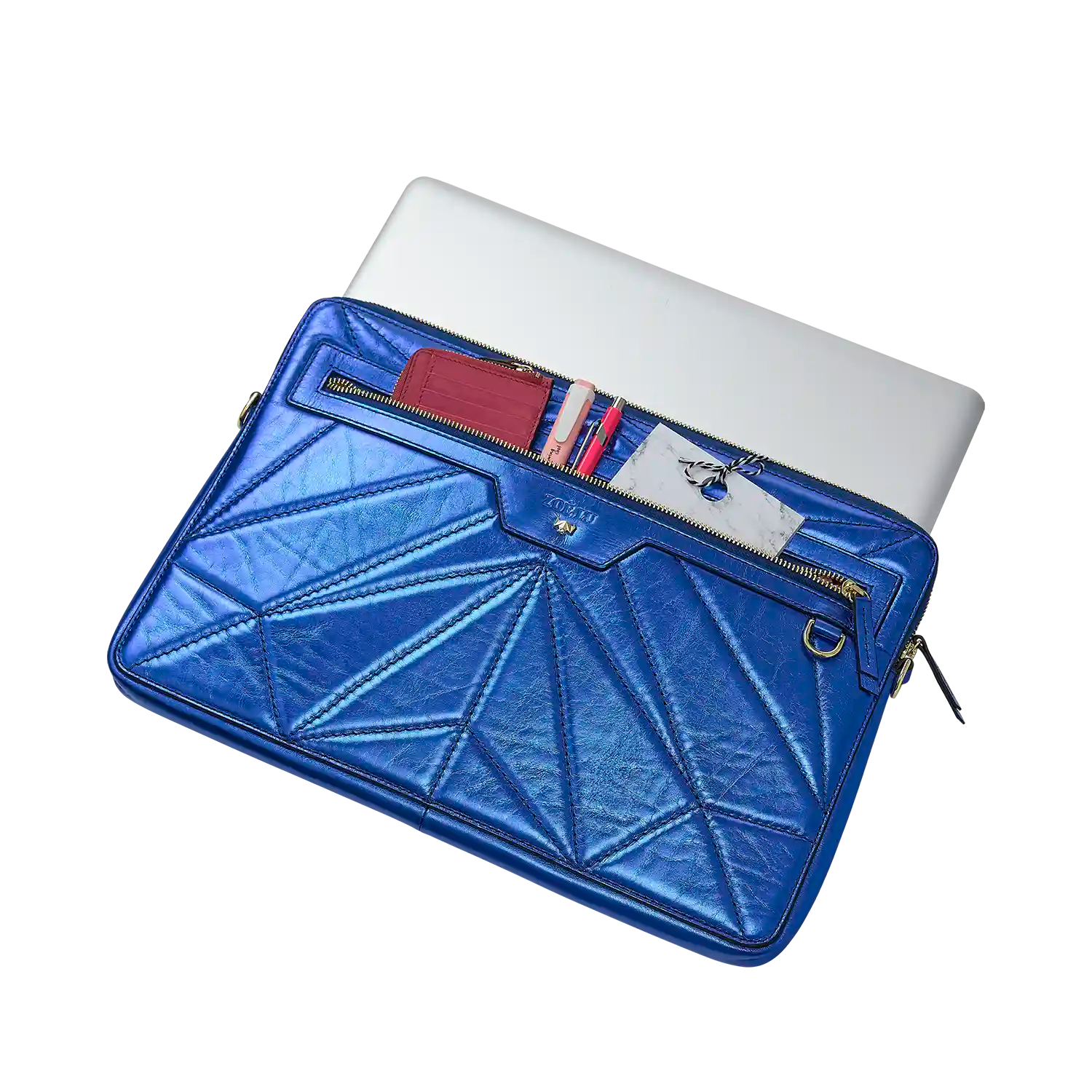 Laptop Sleeve 15/16" - Work it - blau-metallic