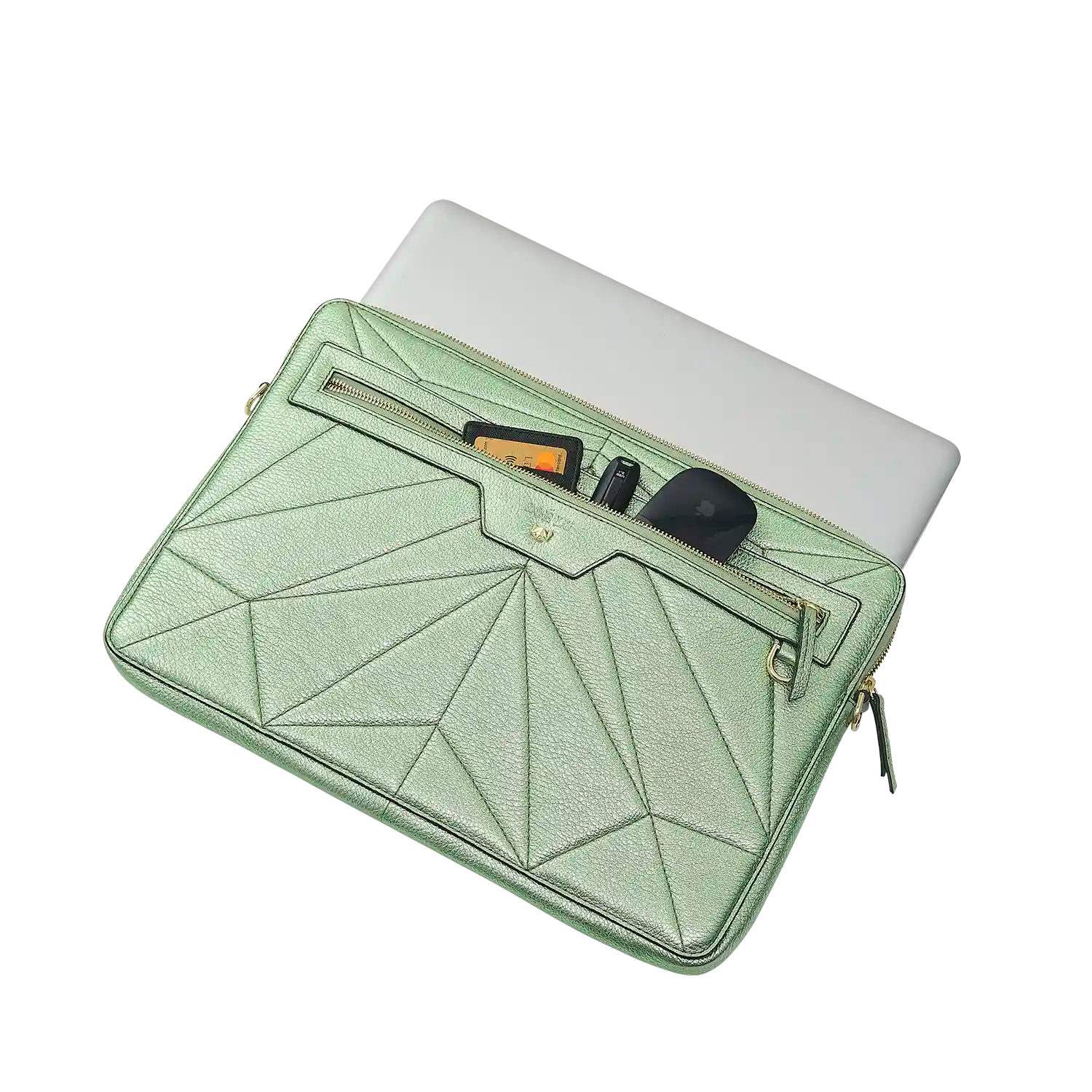 Laptop Sleeve 15/16" - Work it - gruen-metallic