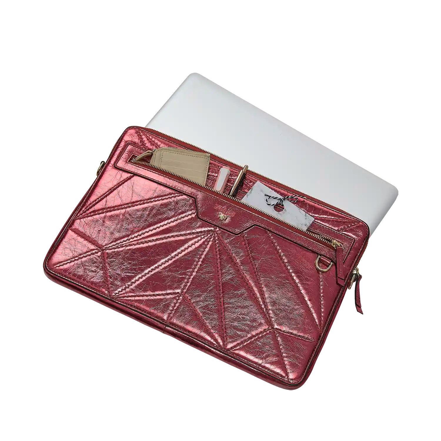 Laptop Sleeve 15/16" - Work it - pink - metallic