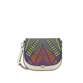 Wechselklappe - Neon Crush - demin-bunt