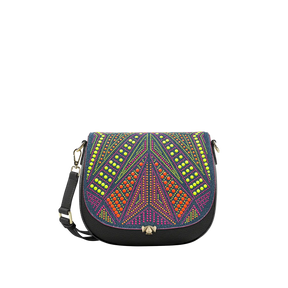 Wechselklappe - Neon Crush - demin-bunt