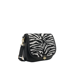 Wechselklappe - Zebra Pearl - schwarz-weiss