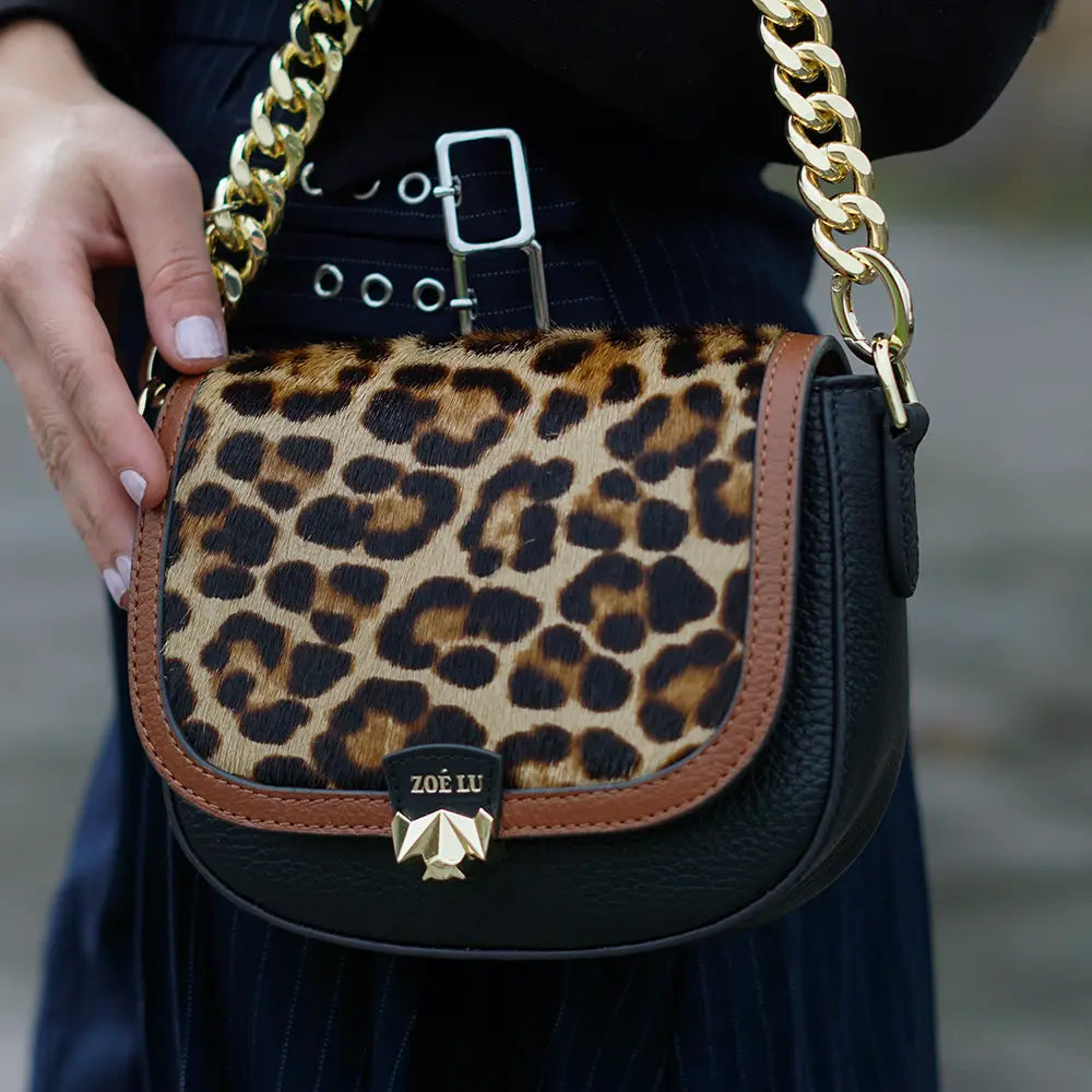 Wechselklappe - Mini Tamed Leopard - cognac