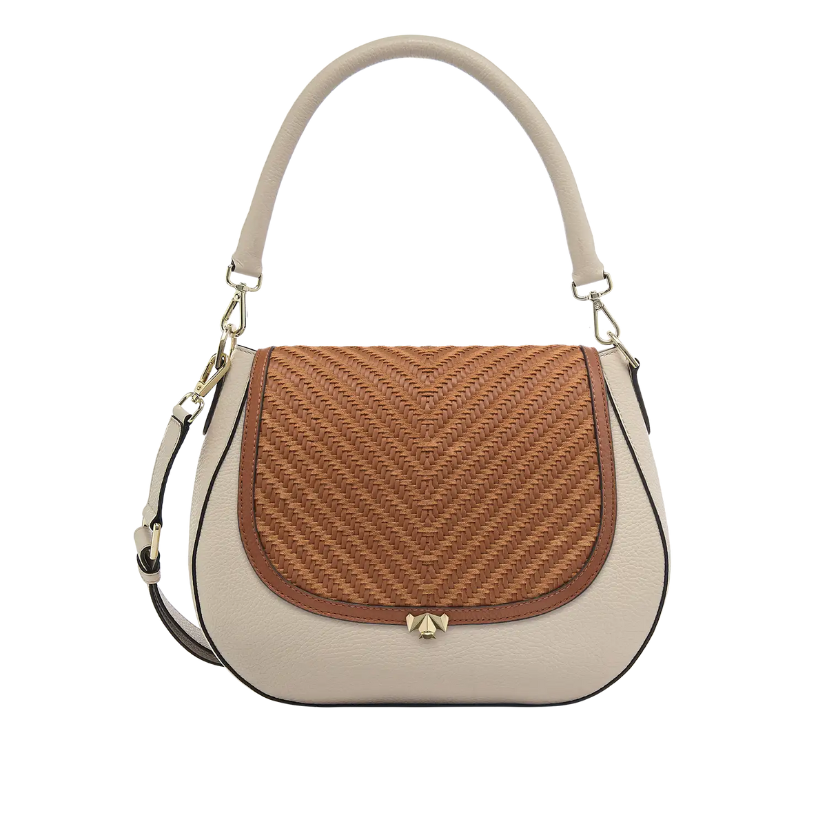 Wechselklappe - Cognac Weave - cognac