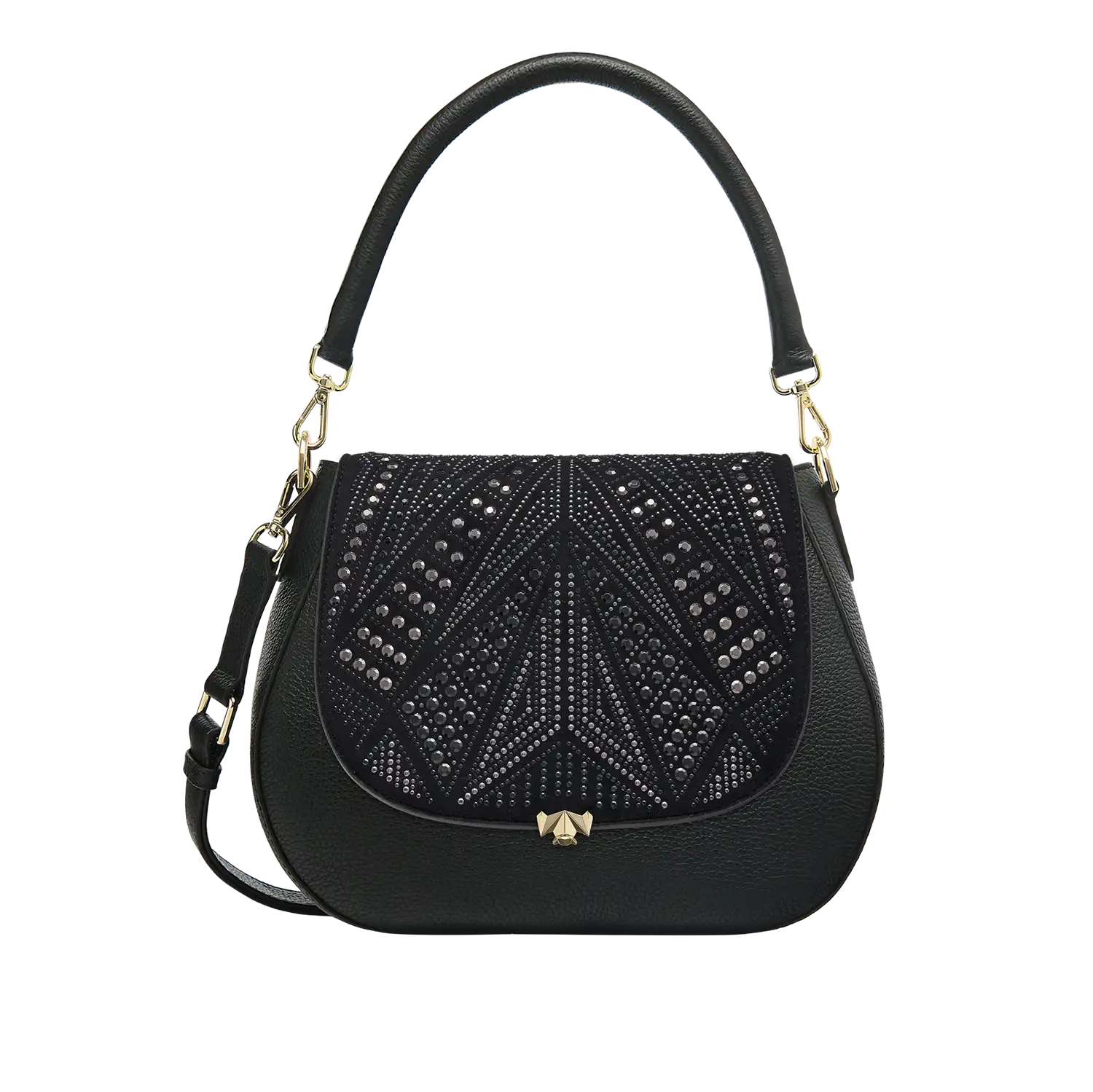 Wechselklappe - Black Sparkle - schwarz