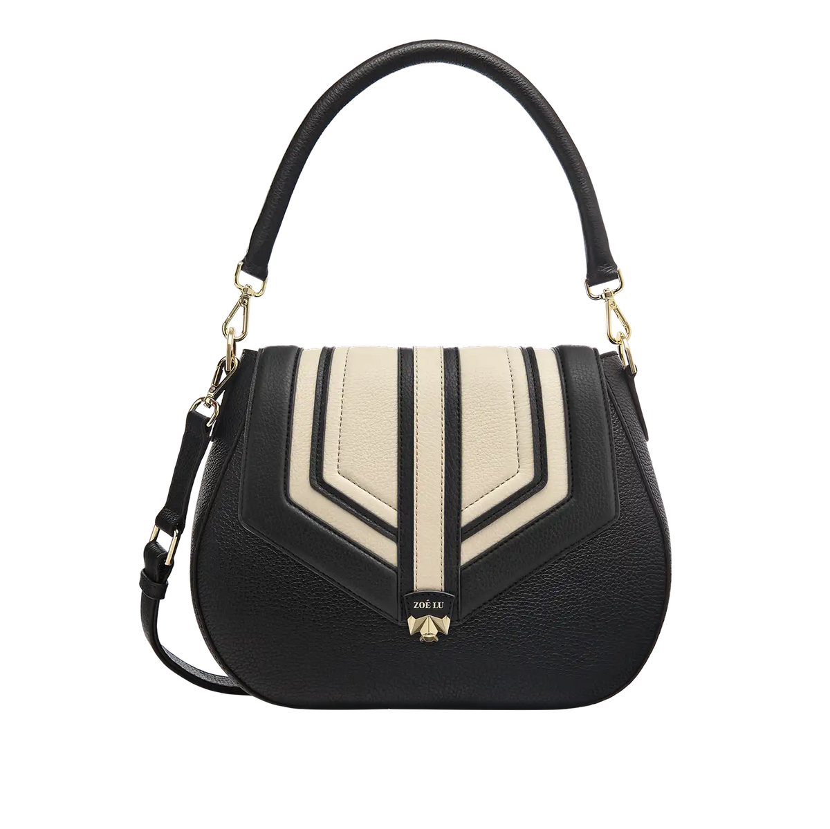 Wechselklappe - Contrast Couture - schwarz-weiß