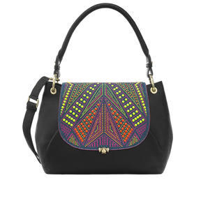 Wechselklappe - Neon Crush - demin-bunt