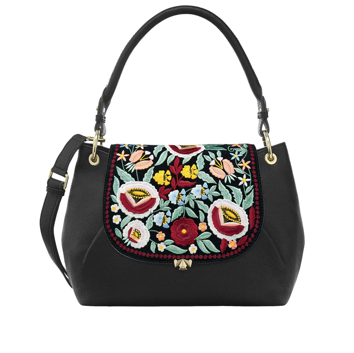 Wechselklappe - So Romantic - Blumen schwarz