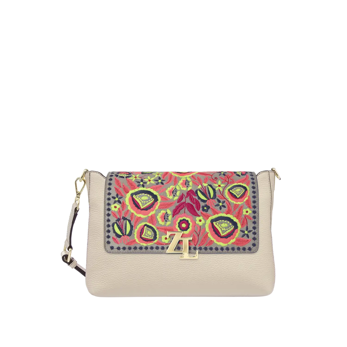 Wechselklappe - Botanical Fluo  - taupe-bunt