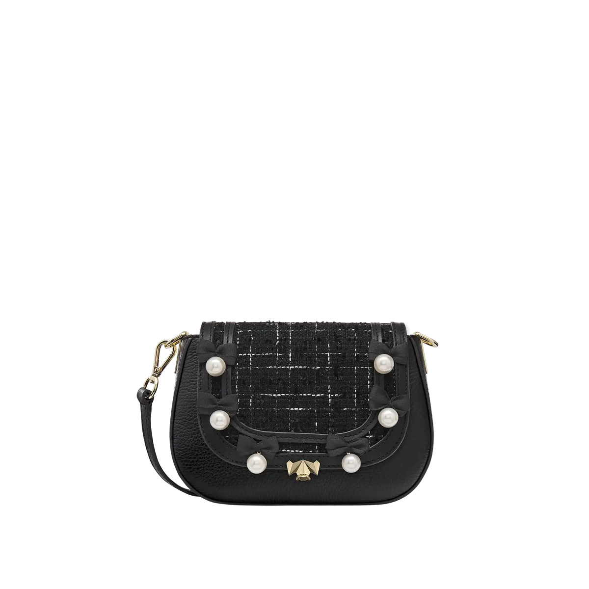 Wechselklappe - Mini Black Pearl - schwarz-weiß