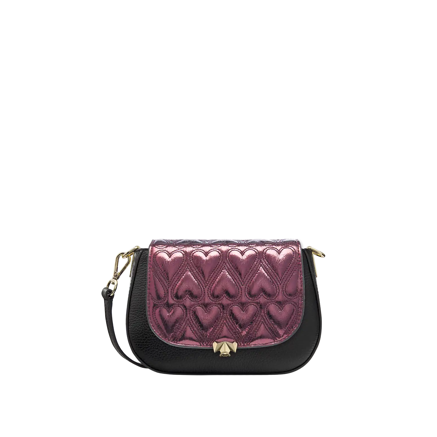 Wechselklappe - Mini Mon Amour - weinrot-metallic