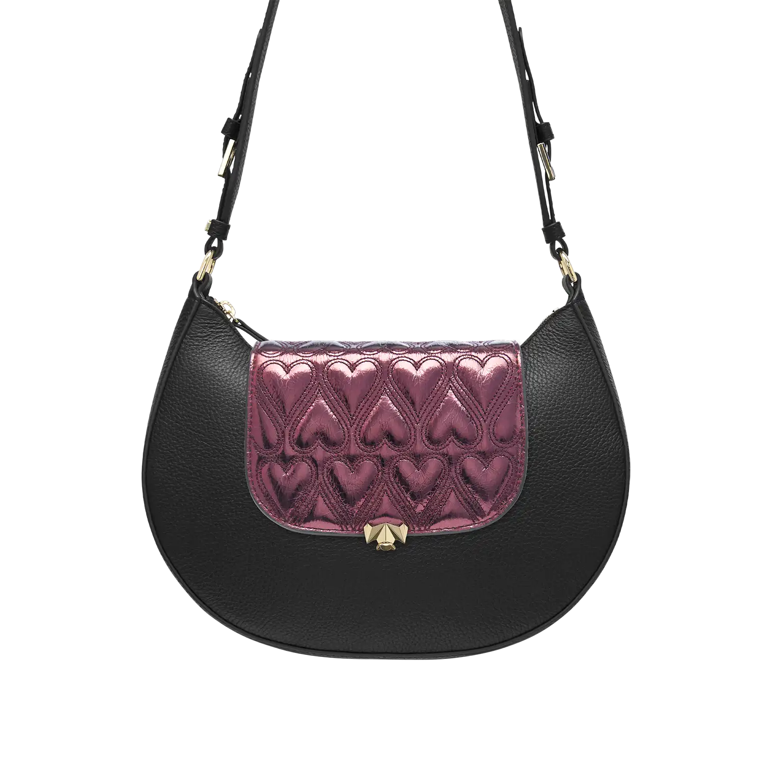Wechselklappe - Mini Mon Amour - weinrot-metallic