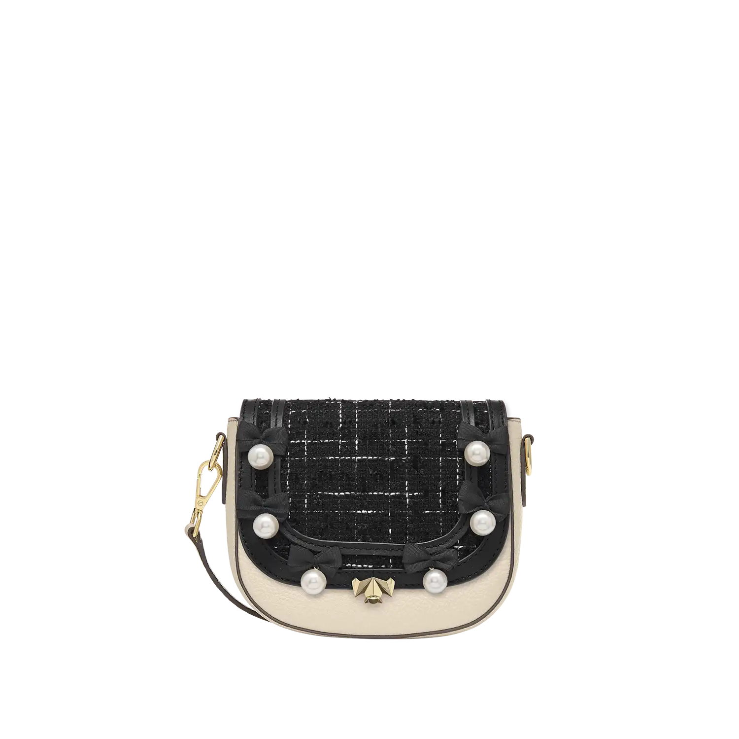 Wechselklappe - Mini Black Pearl - schwarz-weiß