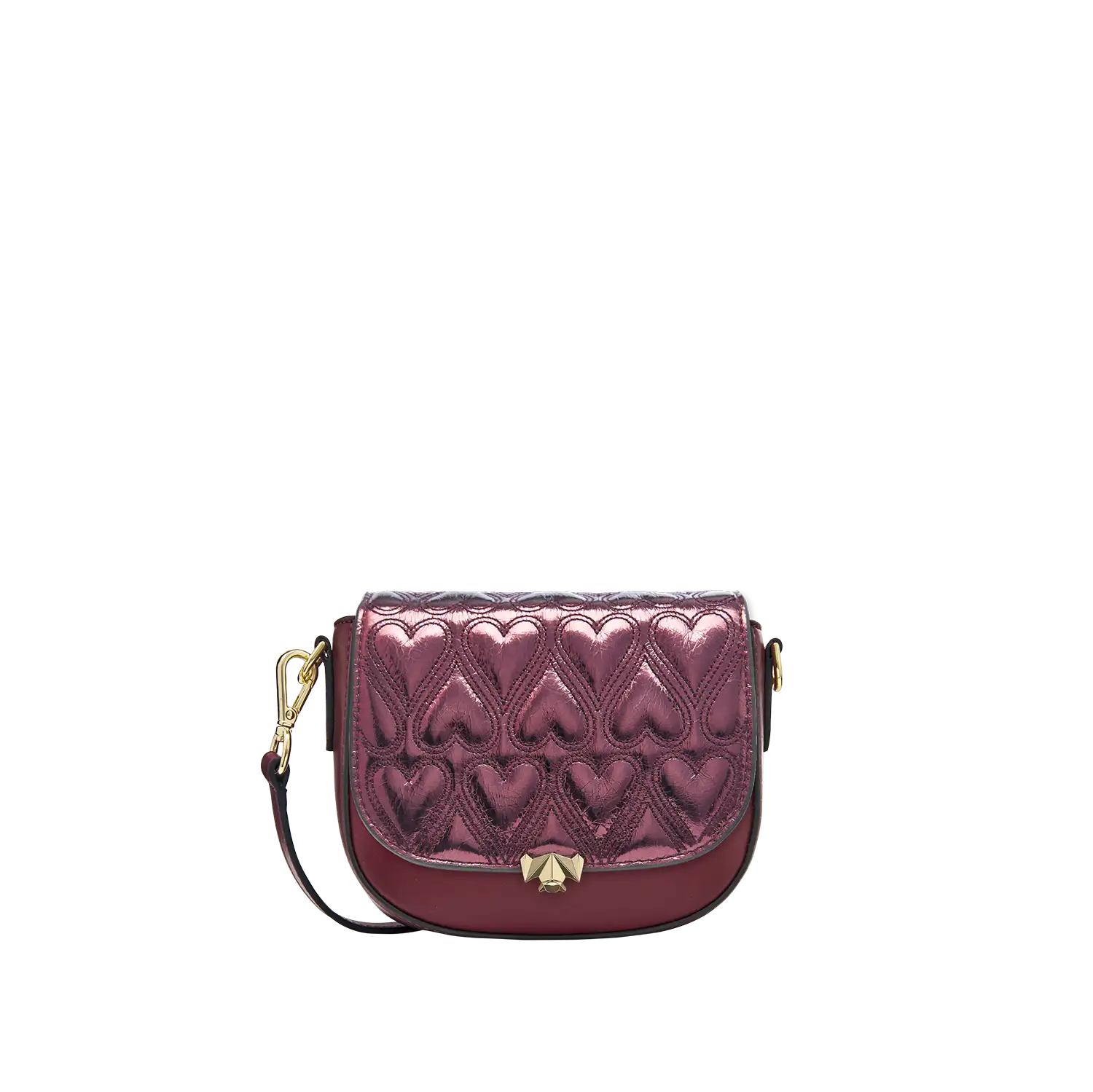 Wechselklappe - Mini Mon Amour - weinrot-metallic