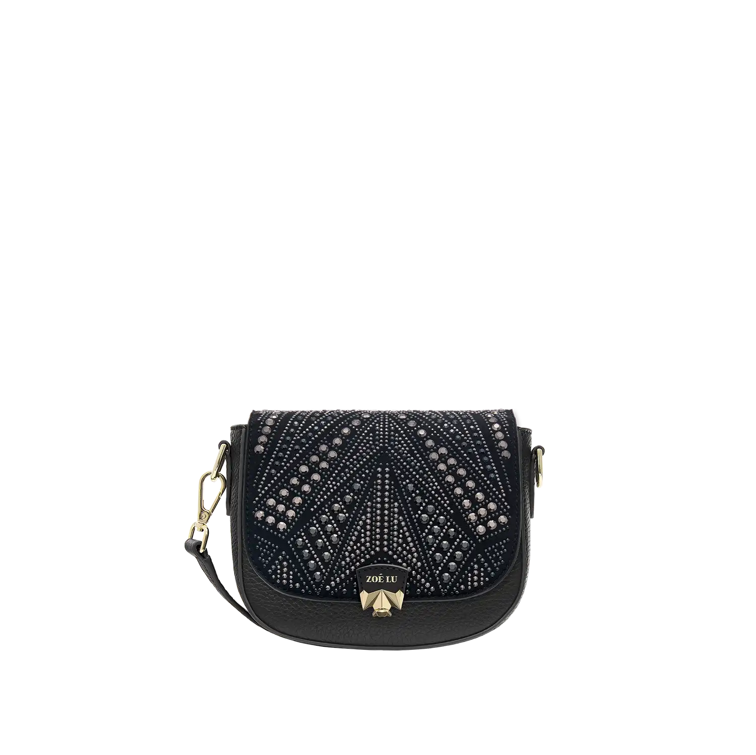 Wechselklappe - Mini Black Sparkle - schwarz