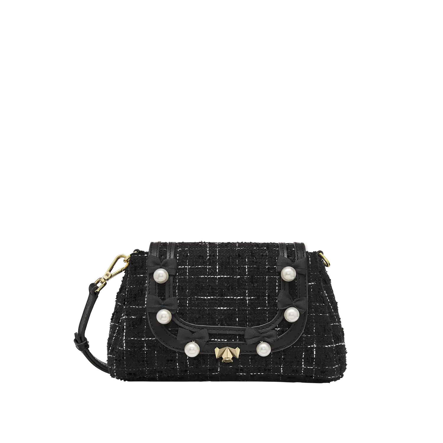 Wechselklappe - Mini Black Pearl - schwarz-weiß