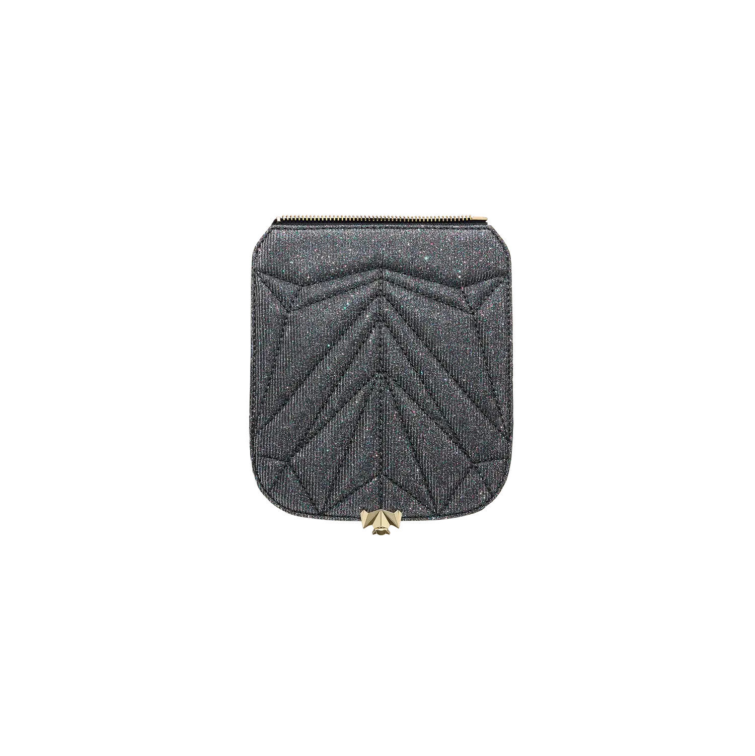 Wechselklappe - Mini Kinda Sparkling Leopard - schwarz-glitzer