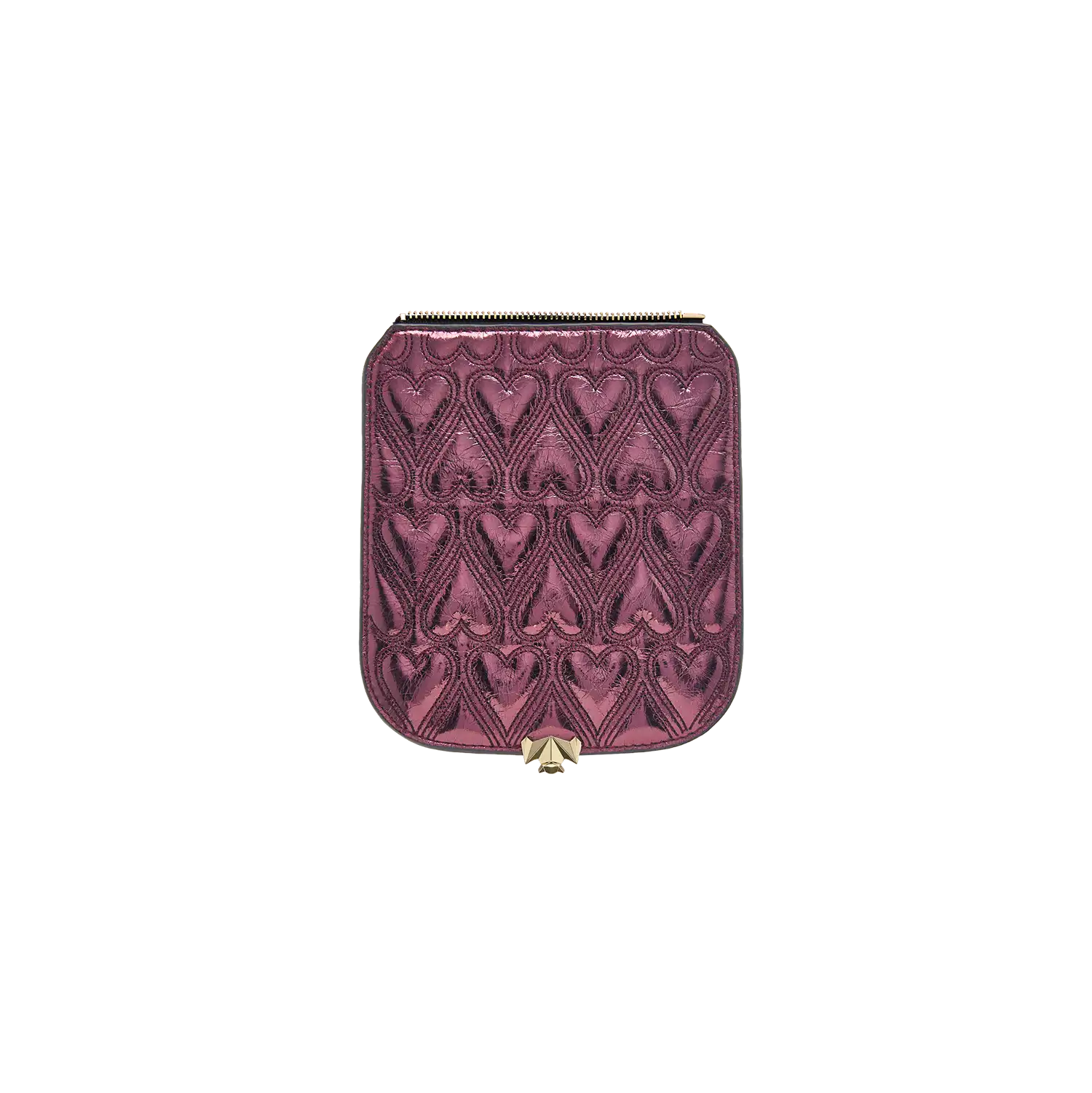 Wechselklappe - Mini Mon Amour - weinrot-metallic