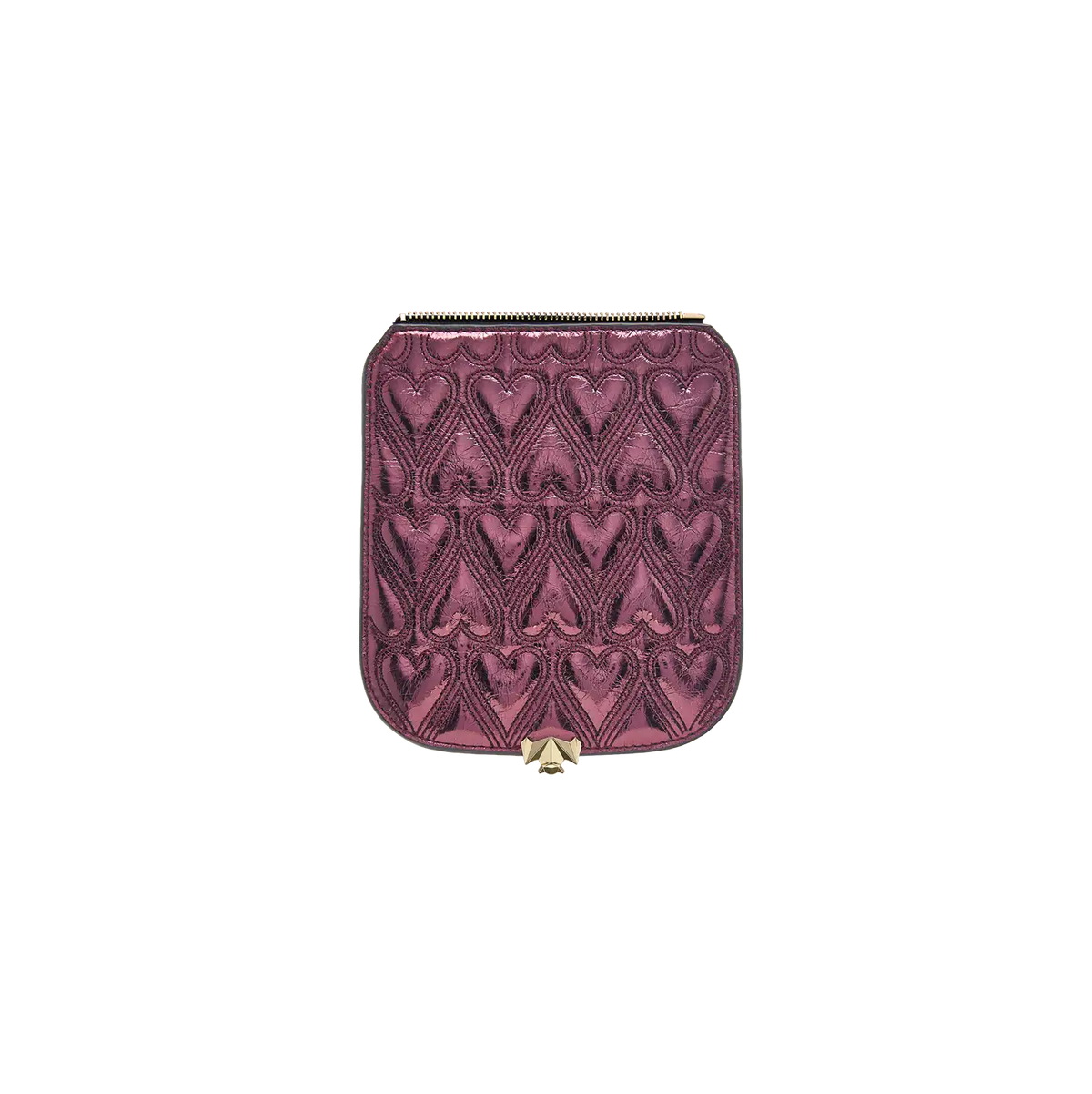 Wechselklappe - Mini Mon Amour - weinrot-metallic