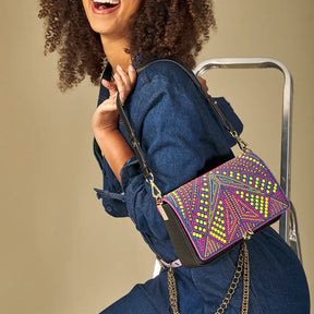 Wechselklappe - Neon Pop - denim-bunt
