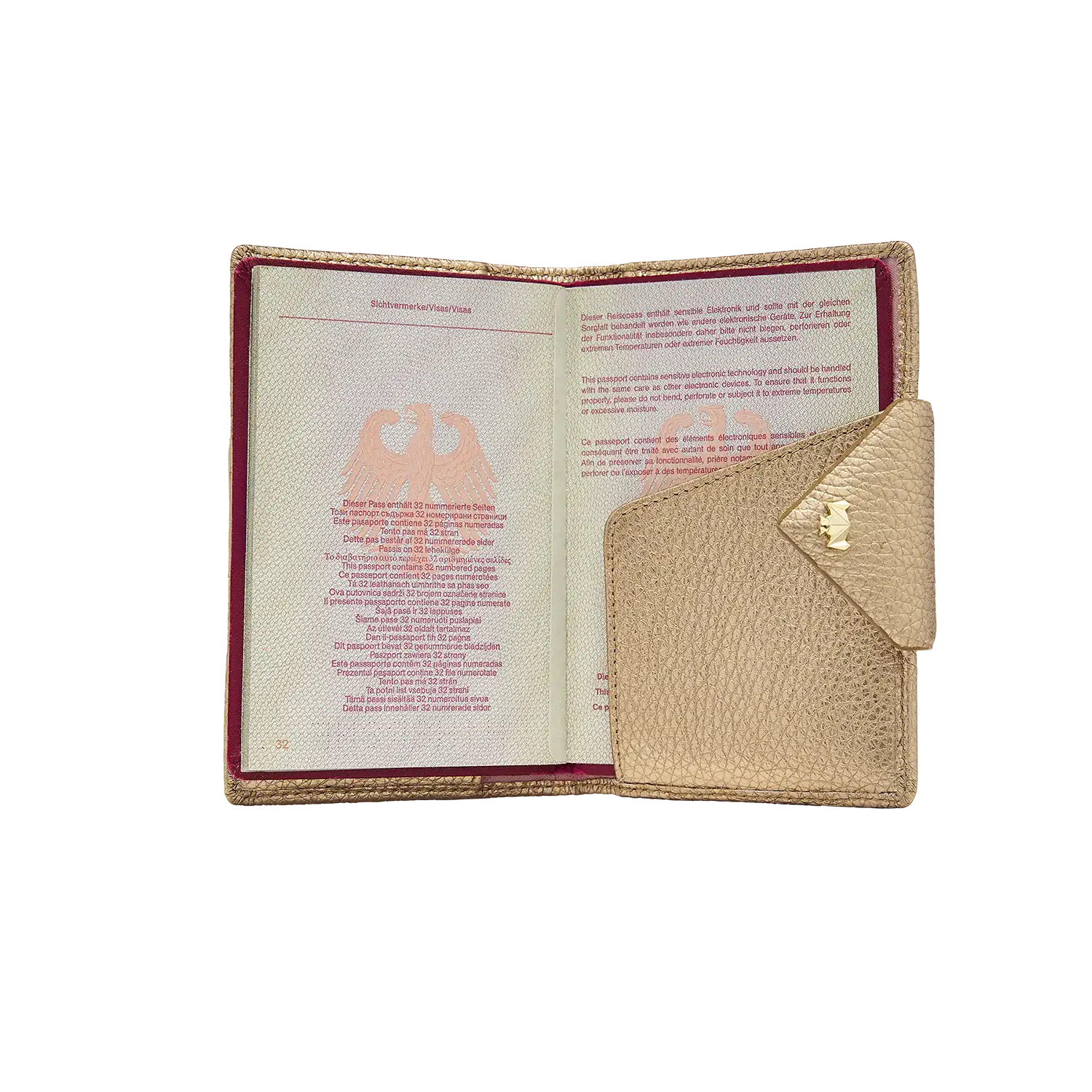 Passport Cover - Board me Baby - gold