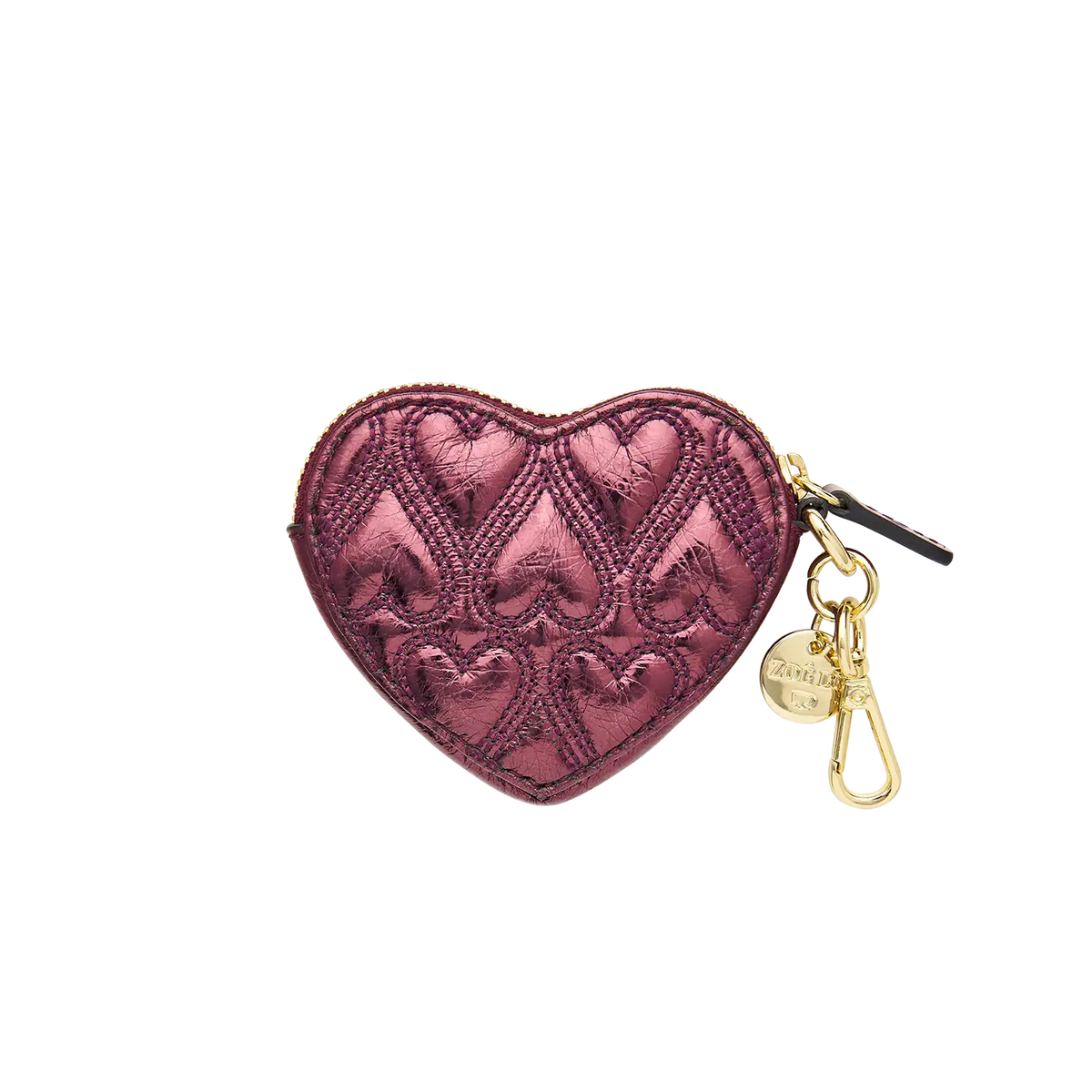 Schluesselanhaenger - Heartbeat - weinrot-metallic