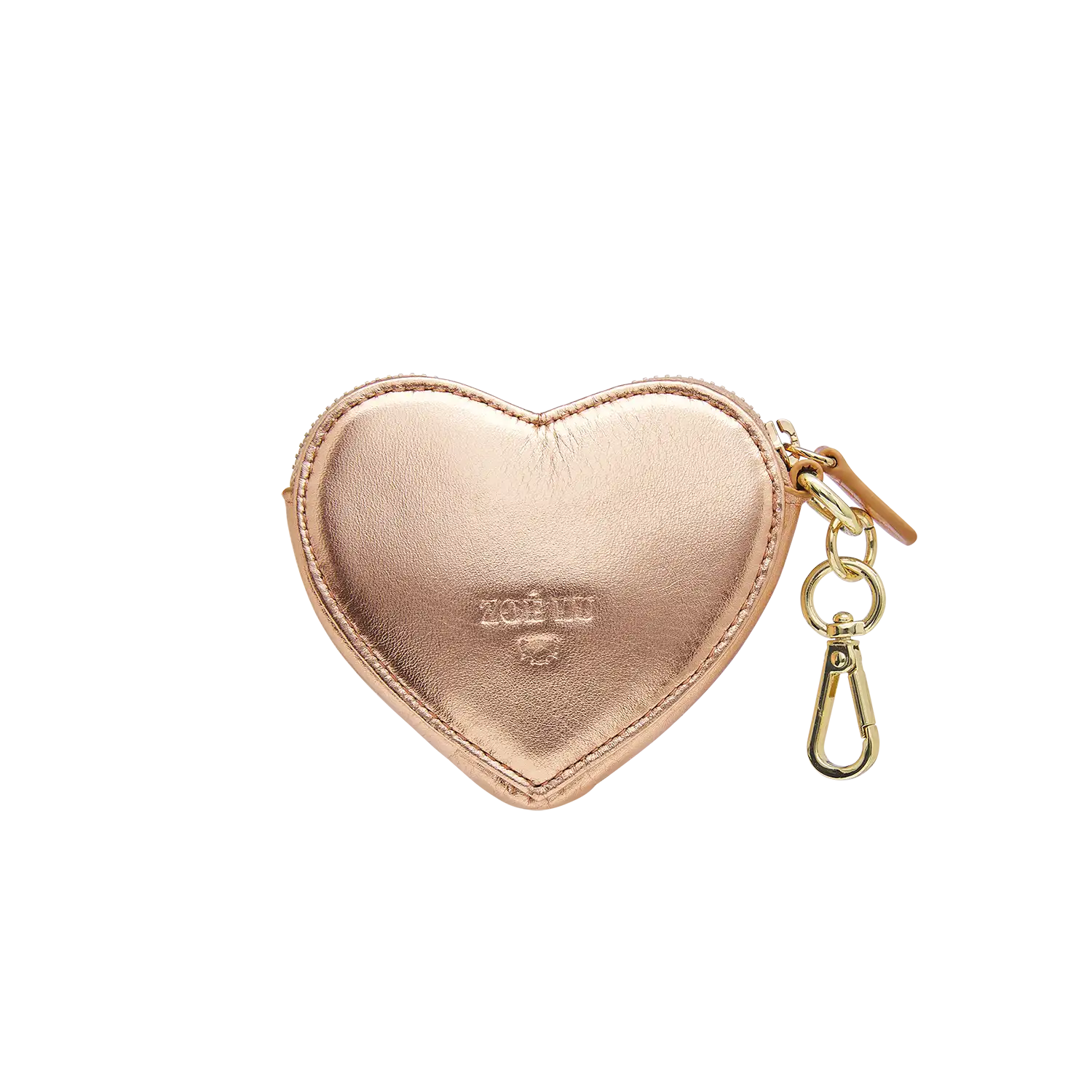 Schluesselanhaenger - Heartbeat - rosa-metallic