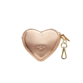 Schluesselanhaenger - Heartbeat - rosa-metallic