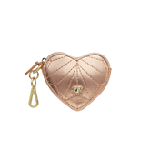 Schluesselanhaenger - Heartbeat - rosa-metallic