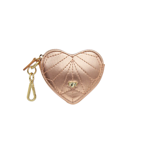 Schluesselanhaenger - Heartbeat - rosa-metallic