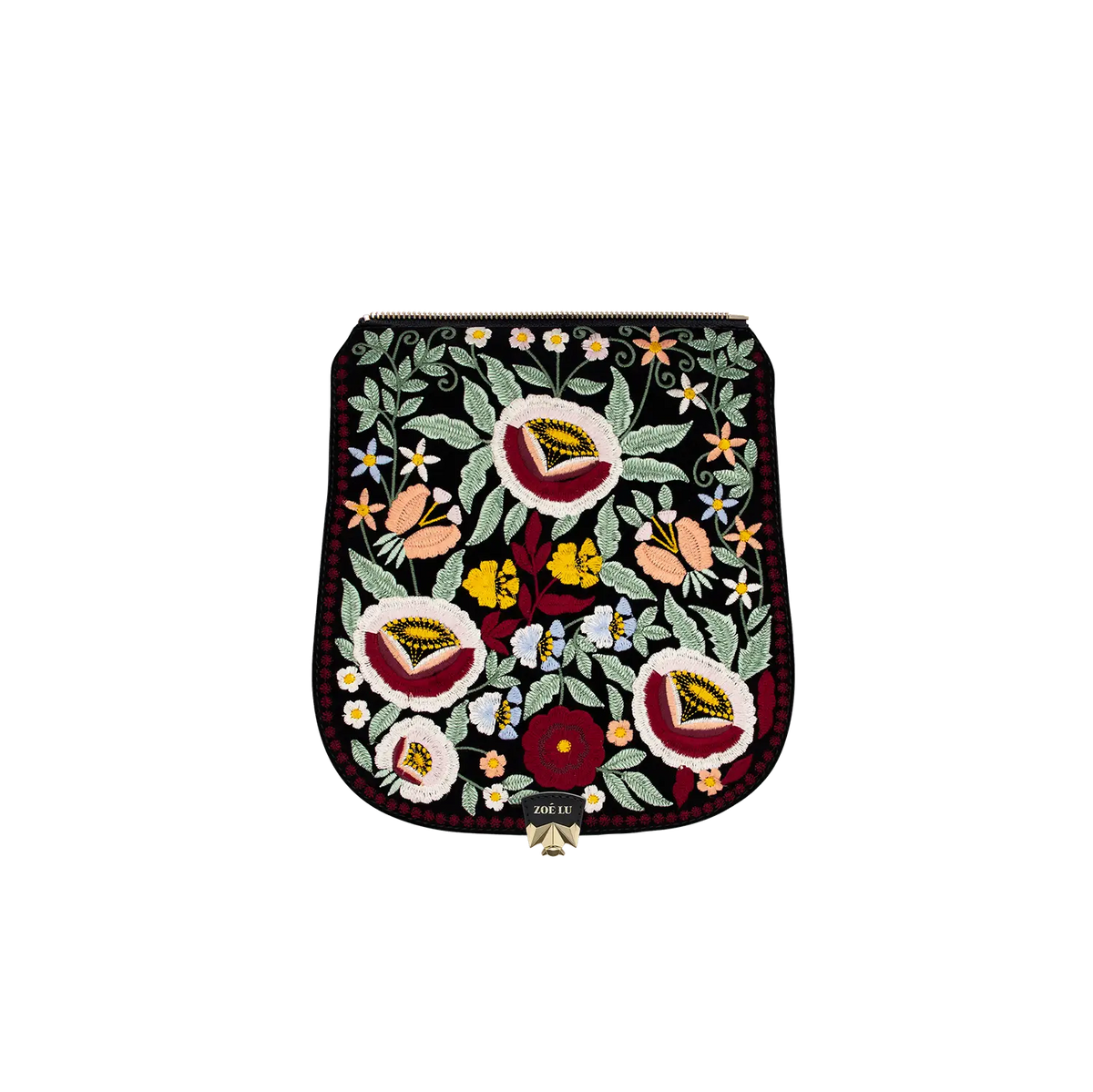 Wechselklappe - So Romantic - Blumen schwarz
