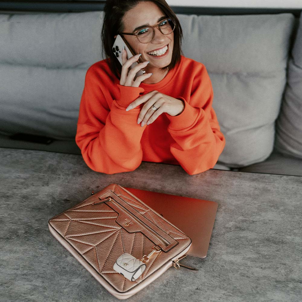 Laptop Sleeve 15/16" - Work it - rosa-metallic