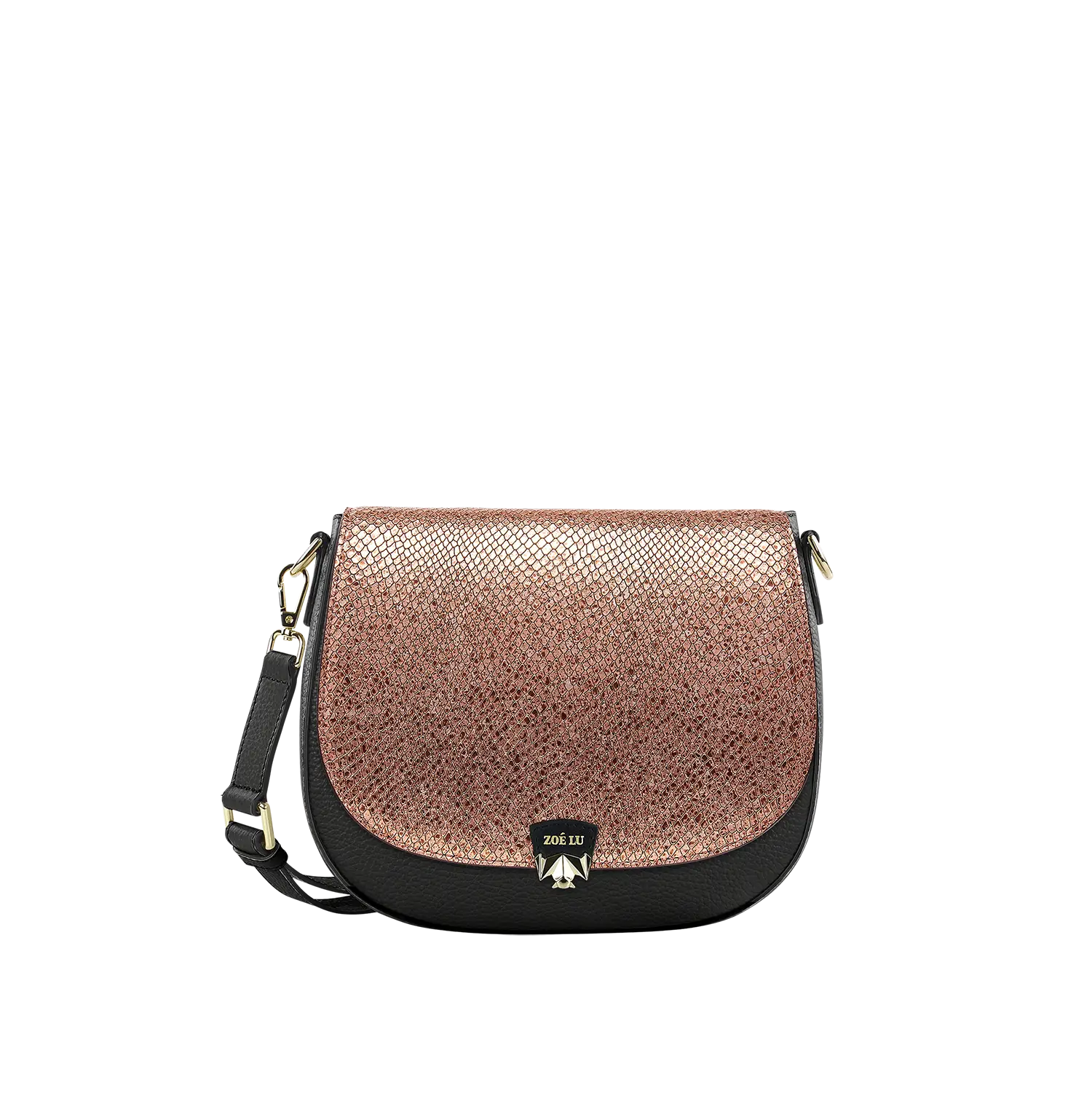 Wechselklappe - Amber Shine - rosa-metallic