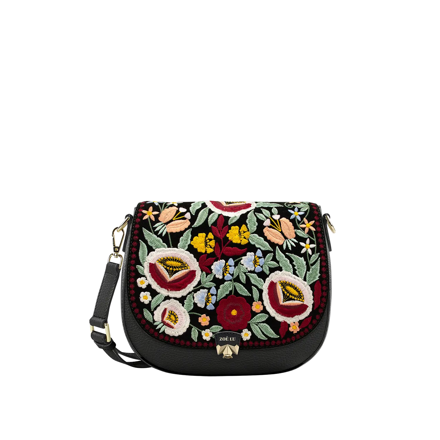 Wechselklappe - So Romantic - Blumen schwarz