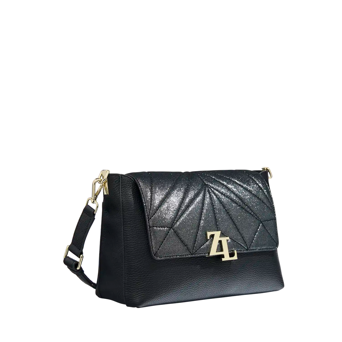 Wechselklappe - Iconic Glitter - schwarz