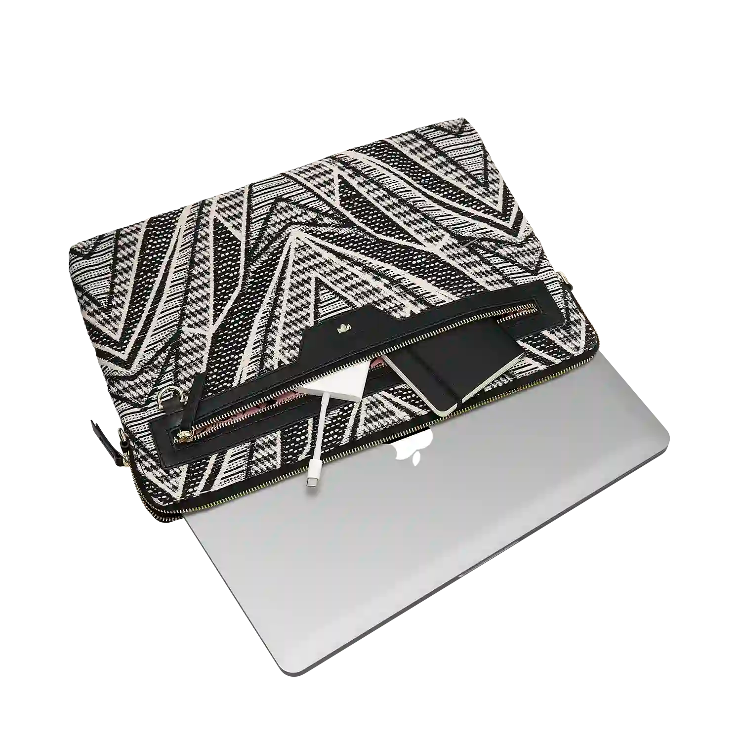 Laptop Sleeve 15/16" - Work it - schwarz-weiss