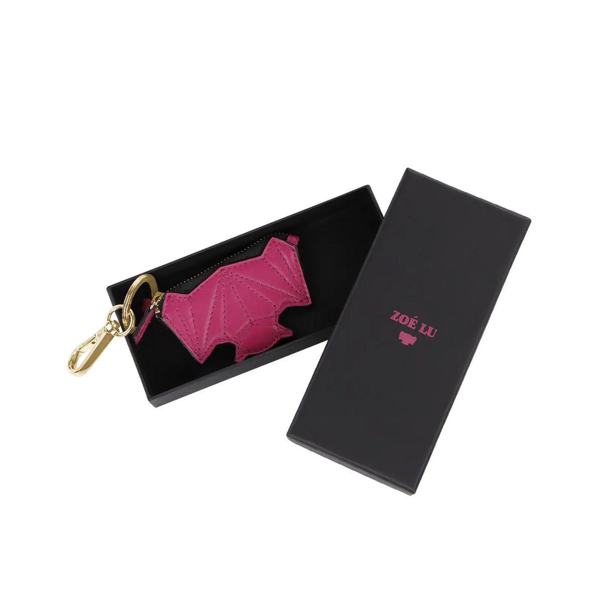 Schluesselanhaenger - Zip it Bat - pink